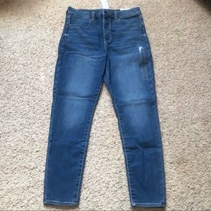 American Eagle Blue Curvy Hi-Rise Jegging Size 12